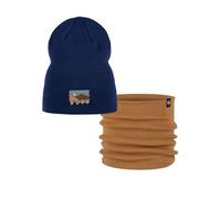 Pacchetto Duo BUFF® Street Knitted Berretto Lilon Long Midnight e Knitted Neckwarmer Lilon Peanut Taglia unica Adulti