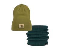 Pacchetto Duo BUFF® Street Knitted Berretto Lilon Long Moss e Knitted & Fleece Neckwarmer Renvi Silversage Taglia unica Adulti