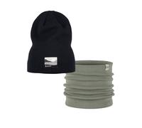 Pacchetto Duo BUFF® Street Knitted Berretto Lilon Long Nero e Knitted Scaldacollo Lilon Opaline Taglia unica Adulti
