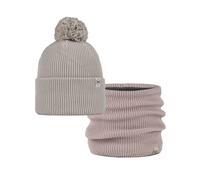 Pacchetto Duo BUFF® Street Knitted Berretto Renvi Birch Gray Beige e Knitted & Fleece Scaldacollo Renvi Rosewood Rosa Taglia unica Adulti