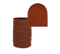 Pacchetto Duo BUFF® Trekking Merino Midweight Beanie Melange Cinnamon e Merino Midweight Melange Cinnamon Taglia unica Adulti