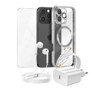 Pacchetto Essenziale per iPhone 16 Pro Max Custodia, Vetro, Caricatore,
