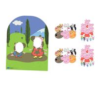 Pacchetto Festa Peppa Pig Con Stand In In Cartone, Maschere E Tavole
