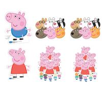 Pacchetto Festa Peppa Pig E George Con Sagome In Cartone, Maschere E Tavole