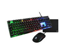 Pacchetto gaming 4 in 1 - THE G-LAB - COMBO NEON - Tastiera a membrana full size + Mouse 3600 DPI + Tappetino + Cuffie