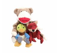 Pacchetto giocattolo cane cucciolo cane peluche piccolo anatra e piccola volp...