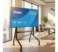 Pacchetto iiyama ProLite LH5564UHS-B1AG 55" 4K + Supporto da pavimento con ruote Neomounts FL50-525BL1 Display iiyama ProLite 55" 4K + supporto da