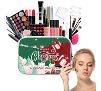 Pacchetto iniziale trucco | Set trucco portatile impermeabile di lunga durata per Natale - Bellissimo regalo di forniture cosmetiche multifunzionali, kit trucco tutto in 1 con scatola portaoggetti per