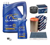 Pacchetto ispezione BOSCH 6L MANNOL Classic 10W-40 per Renault Megane Io 1.6i