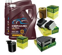 Pacchetto ispezione MANN 10L MANNOL Ceramica 5W-40 per Mercedes-Benz Classe GLK