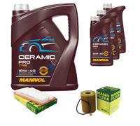 PACCHETTO ISPEZIONE UOMO 8L MANNOL Ceramica Pro 10W-40 per Mercedes-Benz Classe