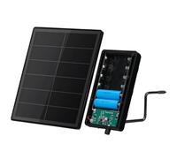 Pacchetto Mini Pannello Solare 3 In 1 D5, Caricabatterie Solare da 5 W per Esterni con Controller Integrato, Batteria 2-Litio da 5200 mAh Con Uscita Dc5521 12v per Luci Led, Monitoraggio di Sicurezza