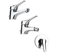 PACCHETTO MISCELATORI PAINI PILOT LAVABO BIDET E DOCCIA INCASSO OTTONE CROMATO