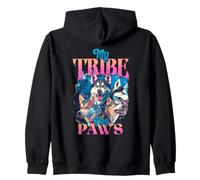 Pacchetto My Tribe Has Paws Husky Dog Lover Felpa con Cappuccio