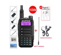 (Pacchetto nero 6) UV-16 Max IP68 Walkie Talkie impermeabile Dual Band Radio CB ad alte prestazioni