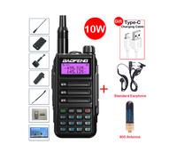(Pacchetto nero 7) UV-16 Max IP68 Walkie Talkie impermeabile Dual Band Radio CB ad alte prestazioni