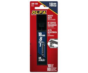 Pacchetto Olfa di 10 lame sostituite nere per taglierini Olfa - 8 segmenti - lunghezza 18 mm NEW