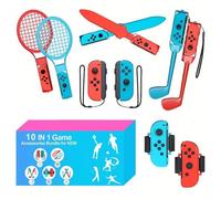 Pacchetto per feste in famiglia per giochi Nintendo Switch, set di accessori sportivi Switch con racchette da tennis, mazze da golf e fasce per le