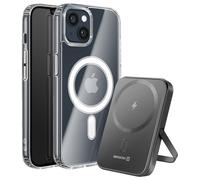 Pacchetto per iPhone 14 Plus con custodia bimateriale e powerbank da 5000 mAh