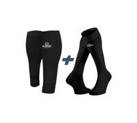 Pacchetto performance elite bv sport manicotti a compressione calzini per il recupero nero