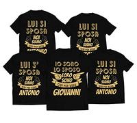 Pacchetto Personalizzabile Magliette Addio al Celibato T-Shirt Addio al Celibato Io Sono Lo Sposo, Loro Sono Qui per Bere Personalizza con Nome Sposo e invitati