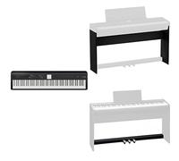 Pacchetto pianoforte digitale Roland FP-E50-BK nero + supporto KSFE50-BK per pianoforte digitale + Kpd-70 Pedaliera, Nera