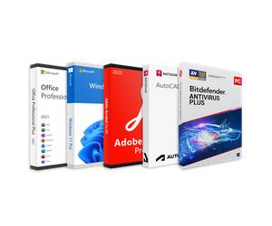 PACCHETTO PLATINUM - Windows 11, Office 2021, Bitdefender 2026, Autocad 2026, Adobe Acrobat Standard 2026