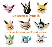 Pacchetto Pokémon Evoli 2 o 3 Figure Poké Ball 3D Regalo Fan Anime Sorpresa