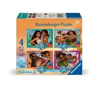 Pacchetto puzzle di Ravensburger Moana 2 per bambini | 4 puzzle con un numero crescente di pezzi (12 16 20 24 pezzi) | La sfida cresce con il bambino