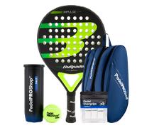 Pacchetto Racchetta da Padel Bullpadel Impulse CTRL 2026 (esclusivo PadelPROShop) + Borsa per Racchette PadelPROShop blu + Pentola di Palline da padel PadelPROShop Fast + Pacchetto 3 overgrip PadelPRO