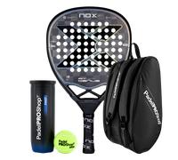 Pacchetto Racchetta da Padel Nox AT10 Genius Attack 18K Limited Edition + Borsa per Racchette PadelPROShop + Palline da padel PadelPROShop Fast (Esclusivo PadelPROShop)