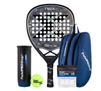 Pacchetto Racchetta da Padel Nox AT10 Genius Attack 18K Limited Edition (Esclusivo PadelPROShop) + Borsa per Racchette PadelPROShop blu + Pentola di Palline da padel PadelPROShop Fast + Pacchetto 3 ov