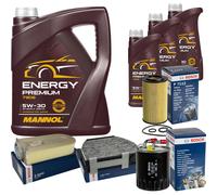 Pacchetto revisione BOSCH 8 L MANNOL Energy Premium 5W-30 per Mercedes