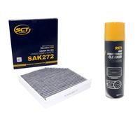 Pacchetto SCT SAK272 Con Igienizzante Per Filtro Abitacolo Audi A8 A7 A6