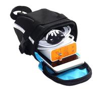 Pacchetto sella per bicicletta - borsa sotto, custodia con telaio riflettente, supporto per cambio leggero, tasca portaoggetti sicura | Accessori per biciclette versatili Portabottiglie per telefono Q