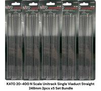 Pacchetto set KATO 20-400 scala N Unitrack singolo viadotto dritto 248 mm 2 p...
