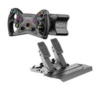 PACCHETTO SIMULATORE DI CORSE MOZA RACING R9 V3 + KS + SRP, Pedaliera inclusa, PC, Nero, Compatibile con: PC