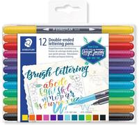 Pacchetto Staedtleler 3004 di 12 pennarelli a doppia punta per lettera - Colori assortiti