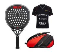 Pacchetto Stupaczuk Nero 2026: Racchetta da Padel Siux Electra Pro Rulo 2.0 + Maglietta Siux Electra X Stupa Nero + Borsa per Racchette