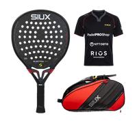 Pacchetto Stupaczuk Nero 2026: Racchetta da Padel Siux Electra Pro Rulo 2.0 + Maglietta Siux Electra X Stupa Nero + Borsa per Racchette