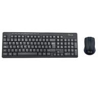 Pacchetto tastiera + mouse USB wireless L-Link 1200 dpi 3 pulsanti - Uso ambidestro - Colore nero