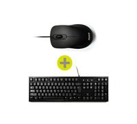 Pacchetto Tastiera PC + Mouse con Cavo USB-A Ottico 1000 DPI AZERTY - PORT Connect - Nouvo