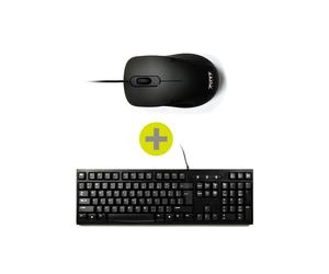 Pacchetto Tastiera PC + Mouse con Cavo USB-A Ottico 1000 DPI AZERTY - PORT Connect - Nouvo