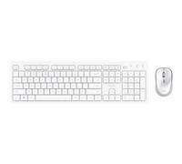 Pacchetto tastiera wireless USB Trust Ody II con tasti multimediali e FN + mouse wireless USB a 3 pulsanti 800-1600 DPI - Tasti e pulsanti silenziosi - Bianco