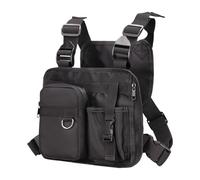 Pacchetto Toracico In Esecuzione Per Uomini | PACCHETTO PERSONALE UTILIBILE - Per Un Talkie Del Telefono, Tasche Per Colpi Di Perforazione Per Le Spalle, Streetwear, Tasche Regolabili Da Uomo/donna Fu