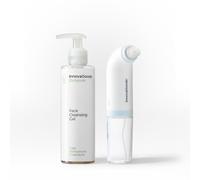 InnovaGoods® Set per la cura del viso con CBD, x1 gel detergente per il viso, nutre, lenisce, riduce arrossamenti, irritazioni e segni, x1 Idropulitore per una pulizia profonda del viso. Pelle