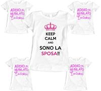 Pacchetto Tshirt Addio al Nubilato - Keep Calm Sono la Sposa - Addio al Nubilato in Corso - festeggia l'addio al Nubilato delle tue Amiche più Care