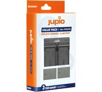 Pacchetto valore Jupio: 2 batterie OM SYSTEM PS-BLS5 / PS-BLS50 1210mAh + caricabatterie doppio USB