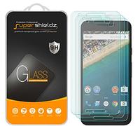 [pacchi] Supershieldz (Google) per LG Nexus 5 X pellicola proteggi schermo in vetro temperato, anti-graffio, anti-impronte, senza bolle, garanzia di sostituzione a vita