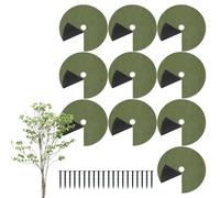 Pacciamatura ad anello per albero | Anello di copertura per pacciame per radici di piante con chiodi a terra, copertura protettiva per le radici, per giardino, paesaggio, cortile, esterno, prato